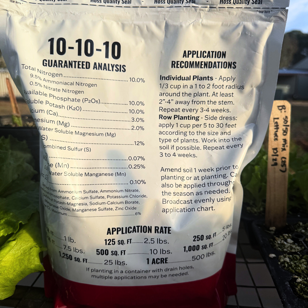 all in one plant fertilizer Hoss All-In-One Vegetable Fertilizer – HOSS