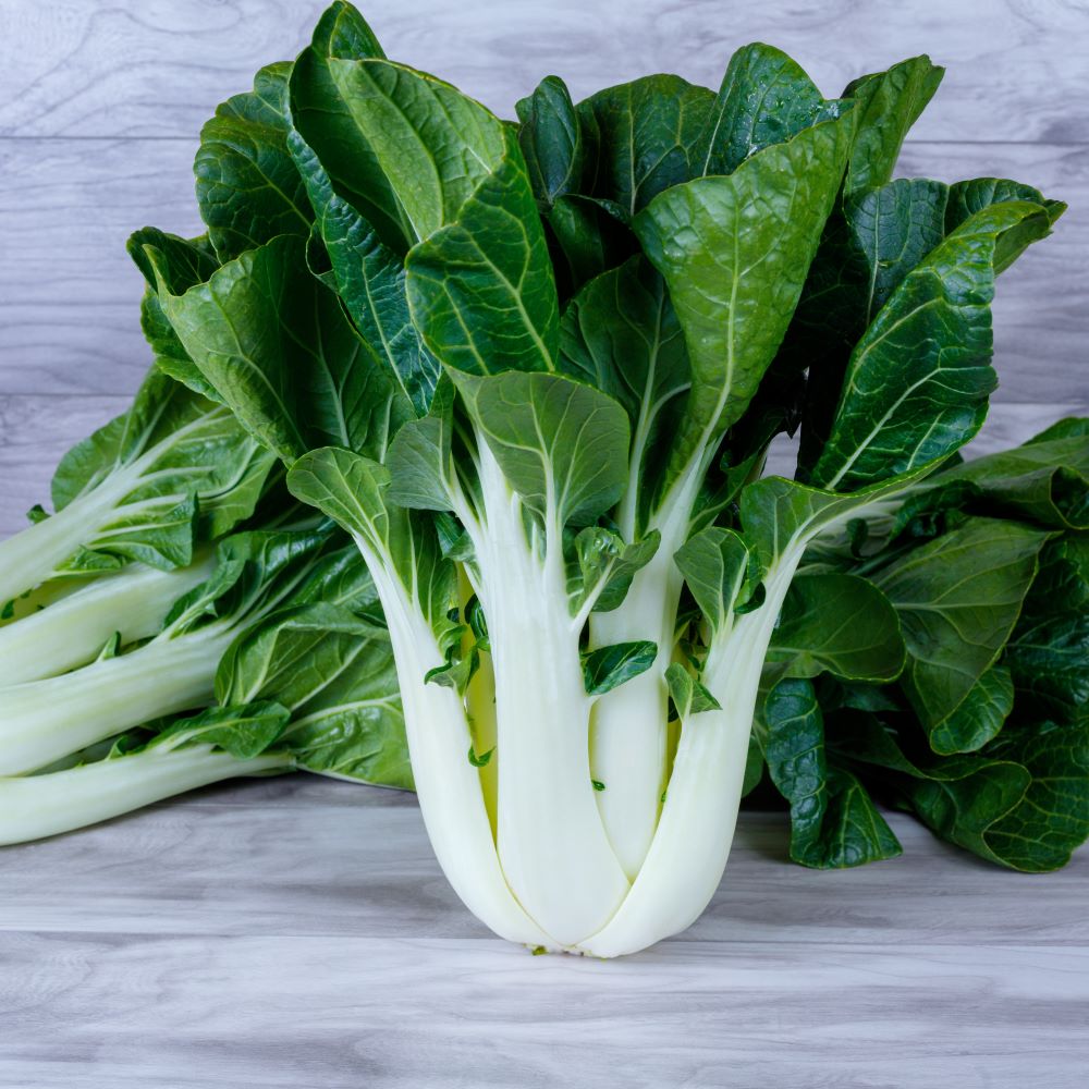 King Choi Cabbage sitting on a countertop